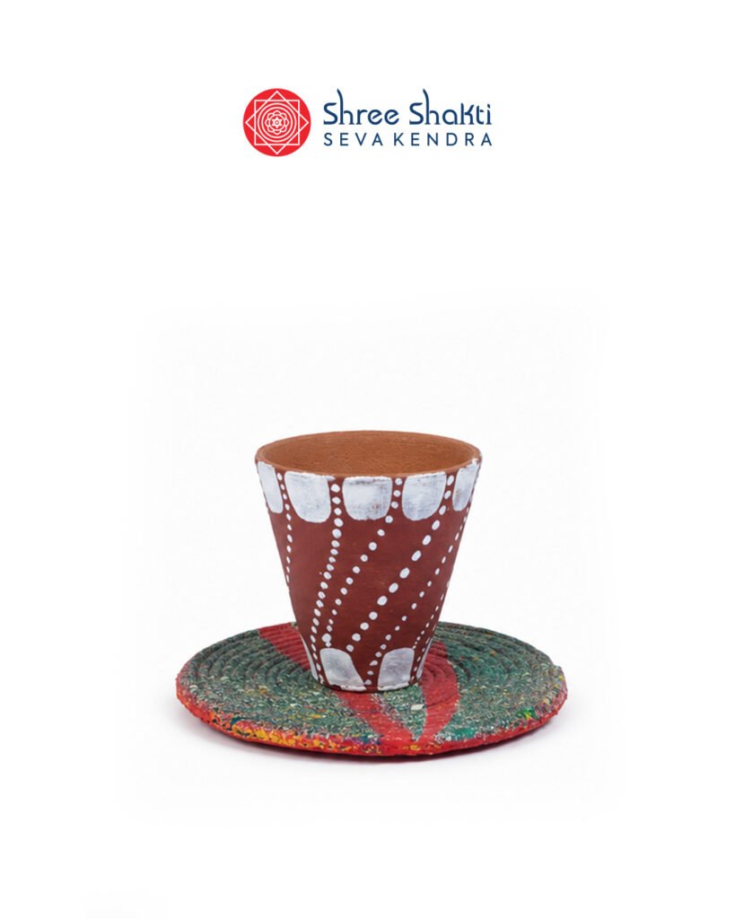 Hand-painted Terracotta Tea Pot